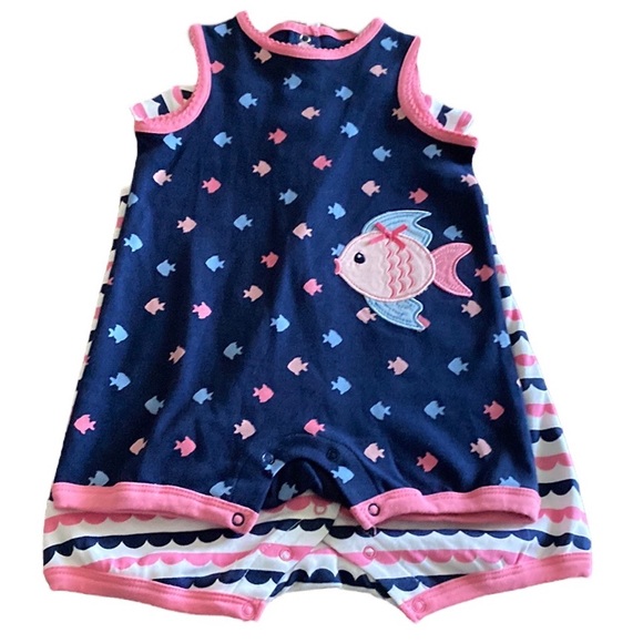 Best Beginnings Fish Rompers - Picture 15 of 15